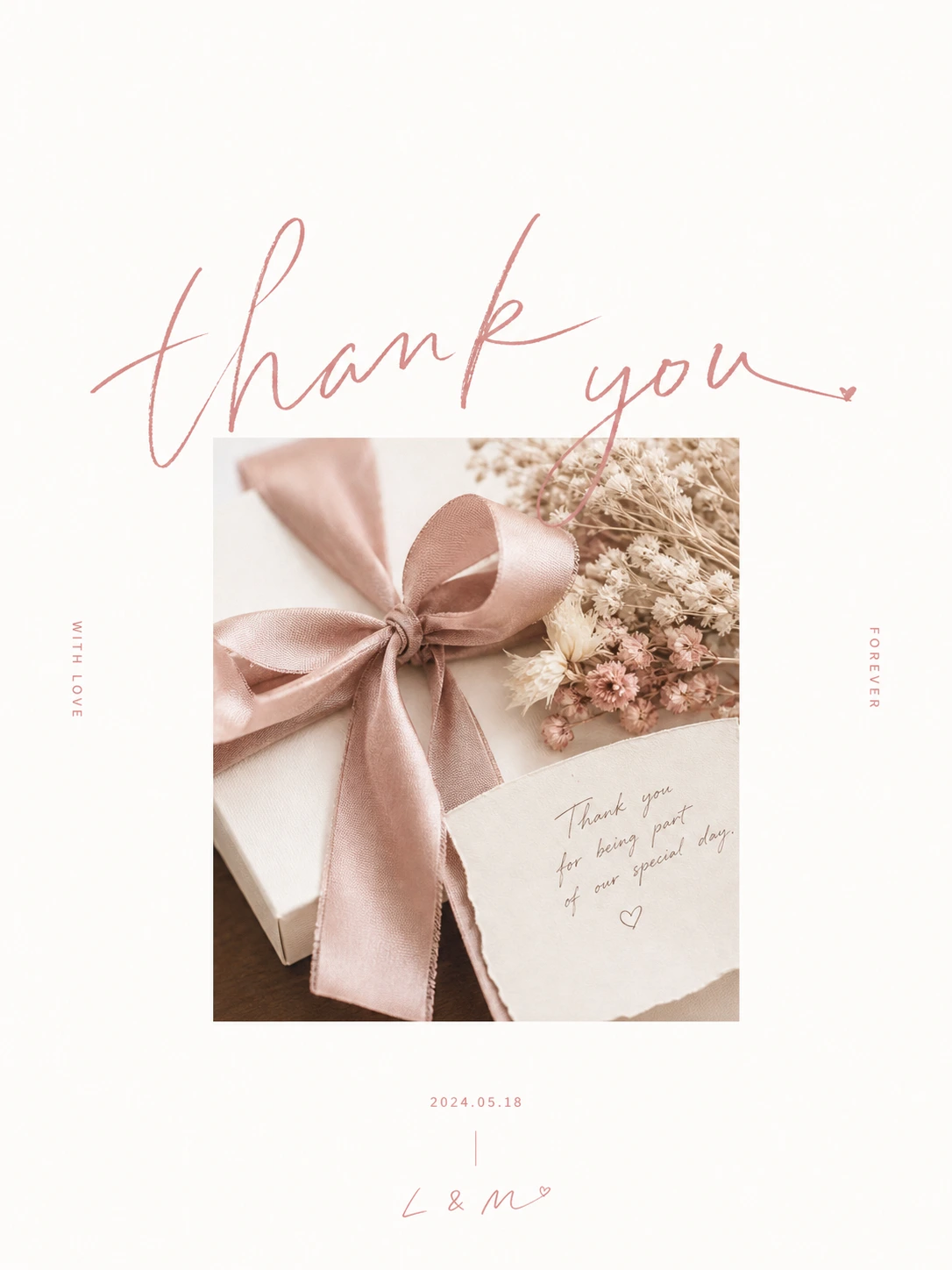 婚礼回礼感谢卡