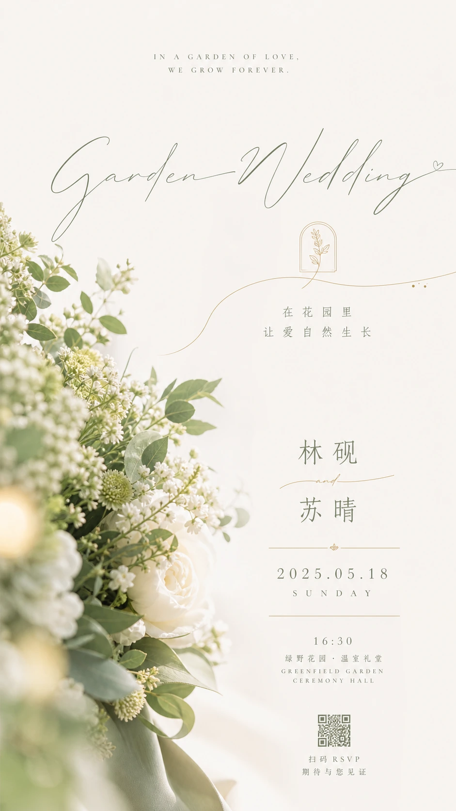 花园婚礼请柬