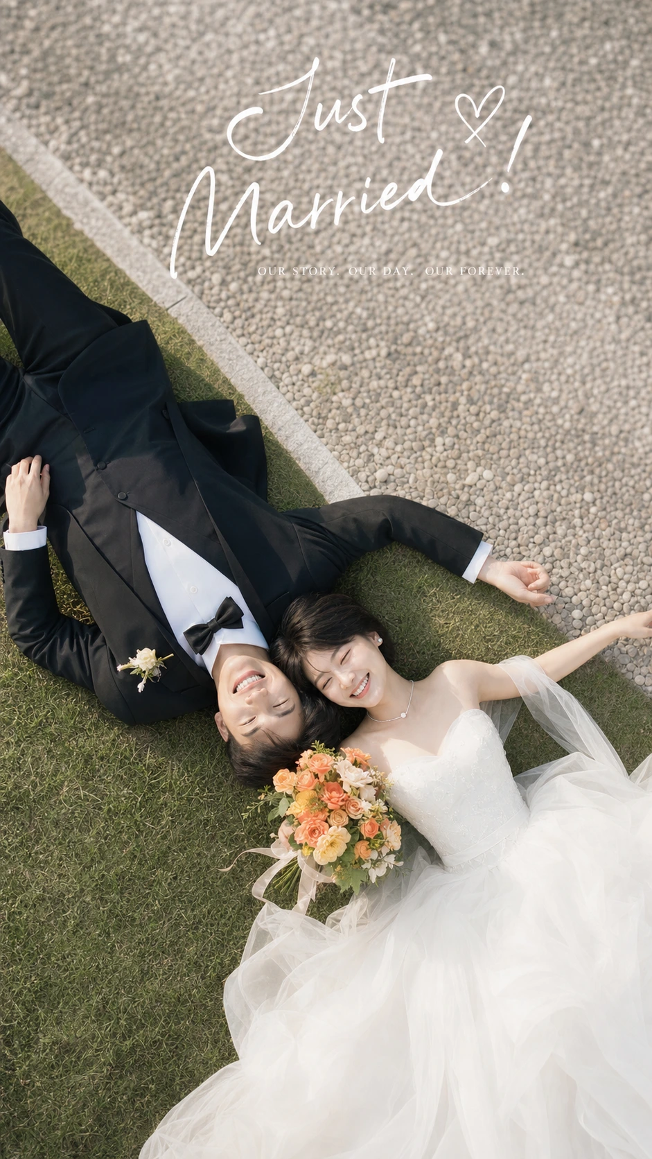 草坪婚纱花束