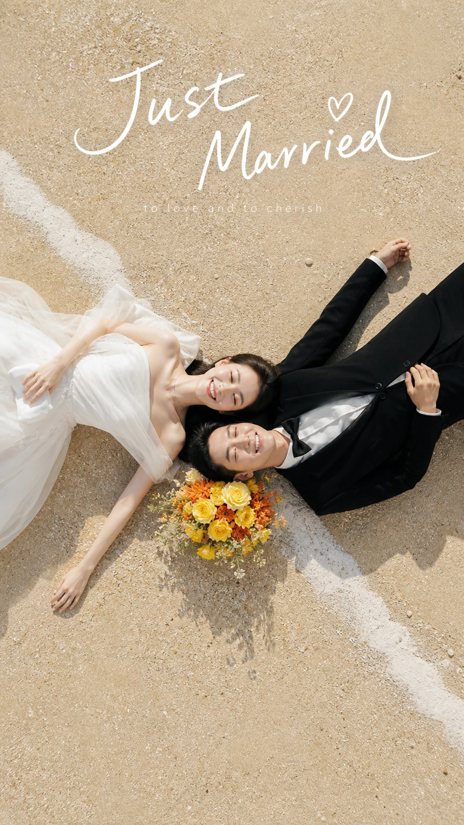 海边婚纱并置