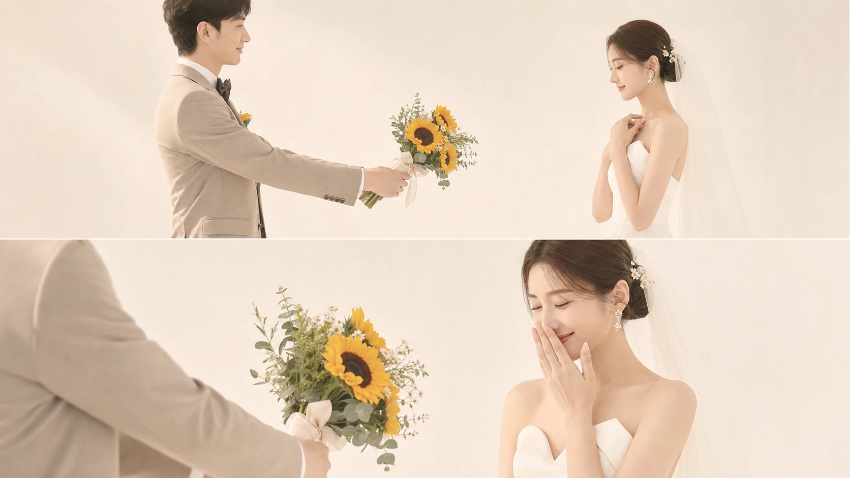婚礼递花