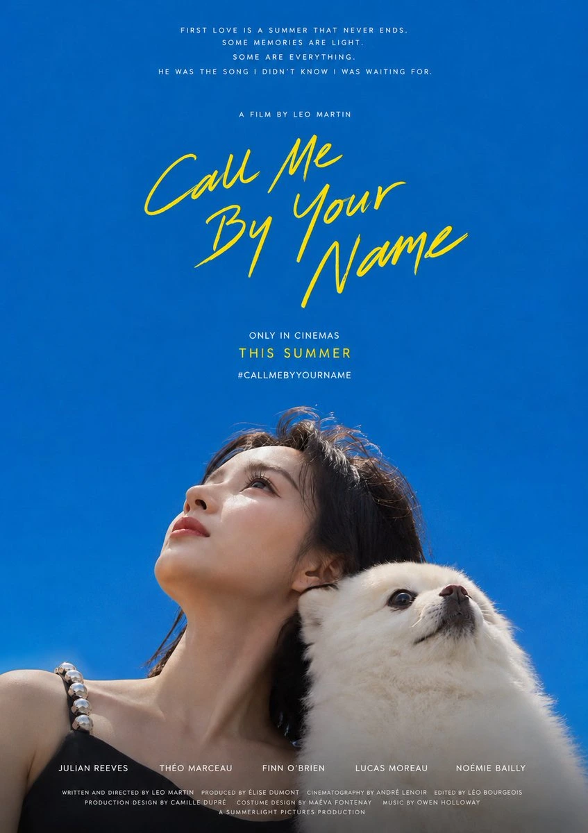 夏日女孩与白犬