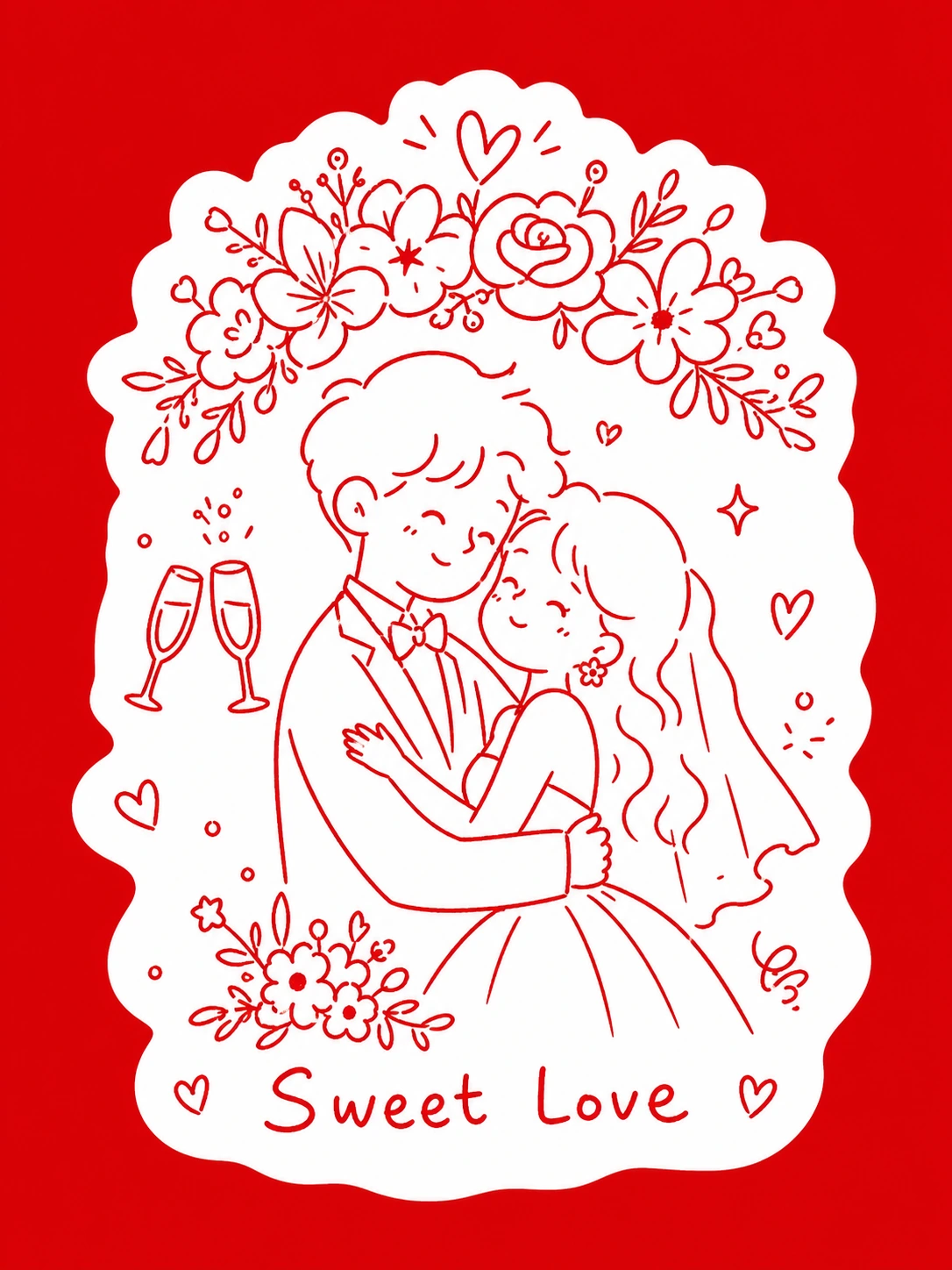婚礼请柬贴纸