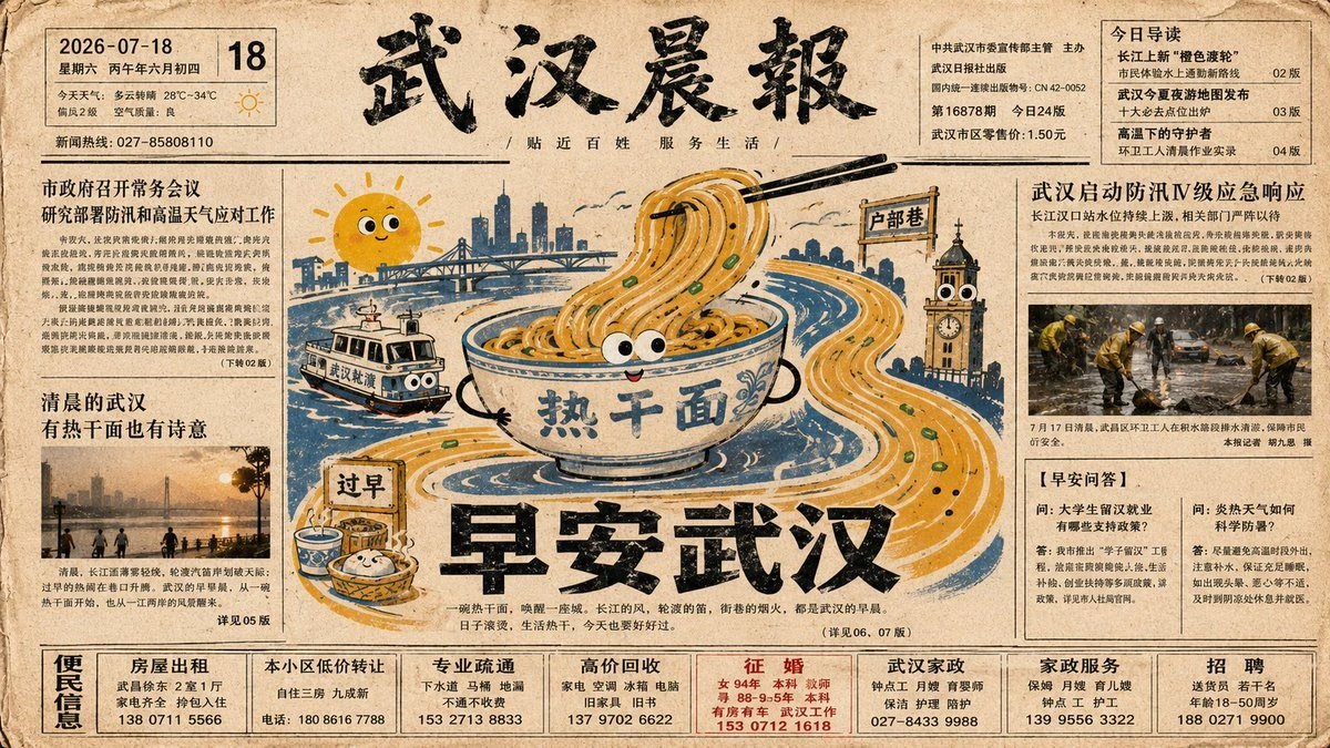 武汉热干面晨报