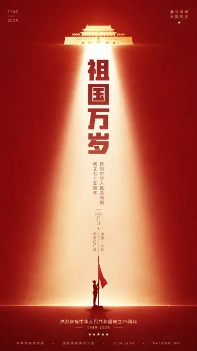 国庆城市纪念海报