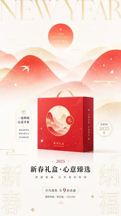 新春礼盒发布海报