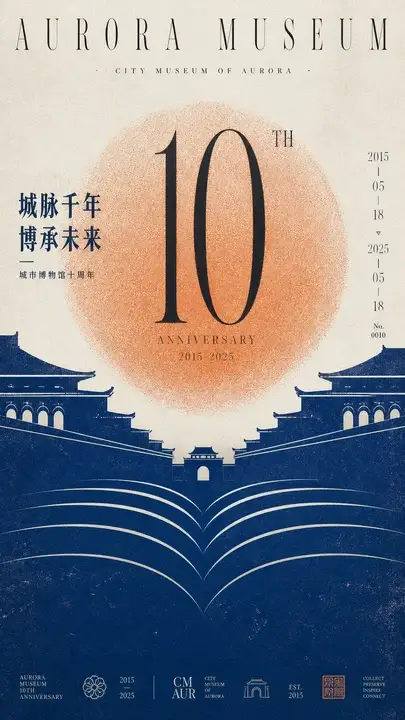 城市博物馆周年纪念海报