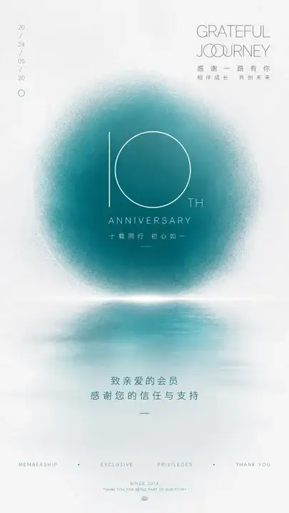 品牌周年会员致谢