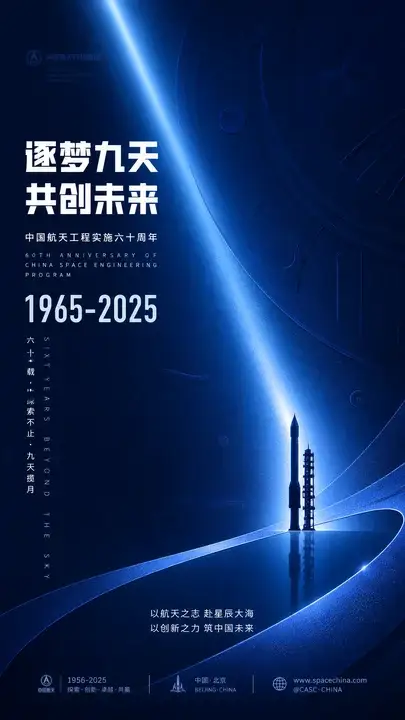 航天工程周年纪念海报