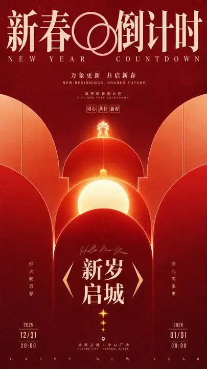 新春城市倒计时