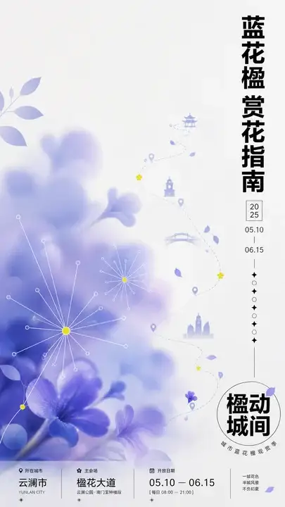 蓝花楹观赏季导览