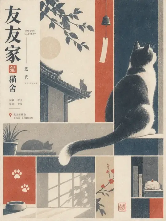 猫舍迎宾海报