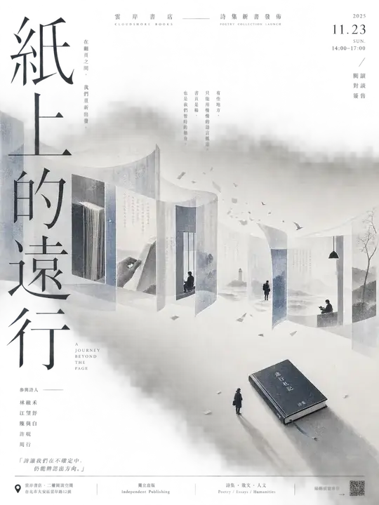 书店诗集发布海报