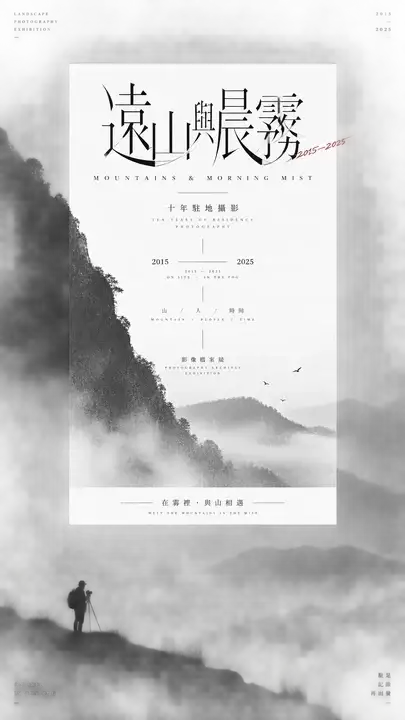 黑白摄影展海报