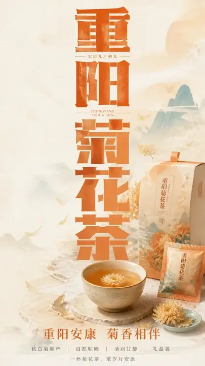 菊花茶礼盒海报