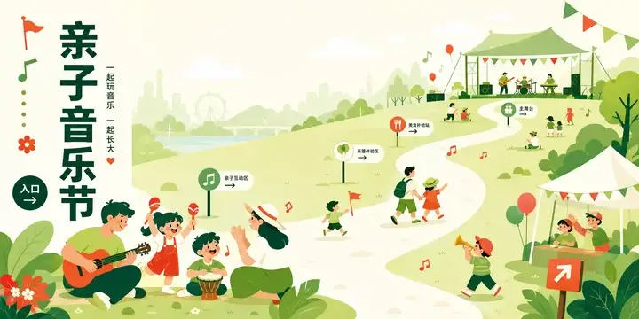 公园亲子音乐节导视