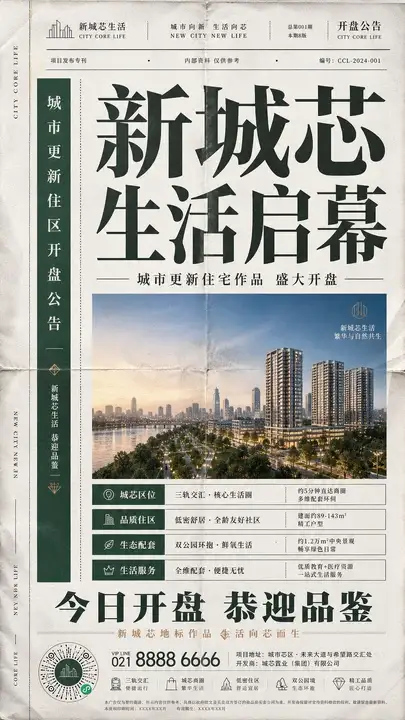 城市更新开盘公告
