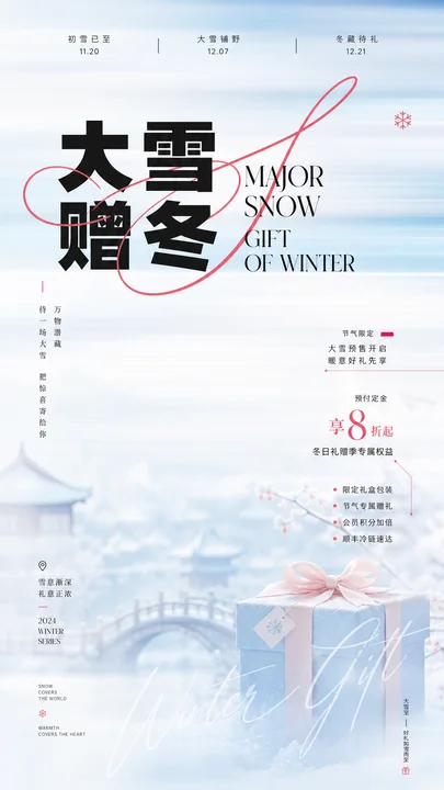 大雪节气素白