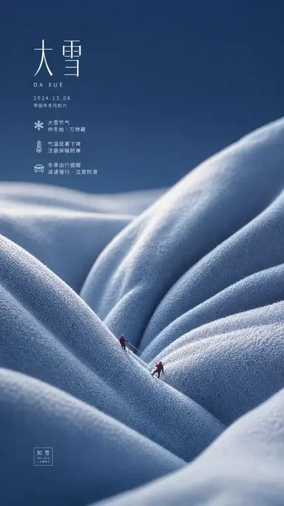 大雪节气海报
