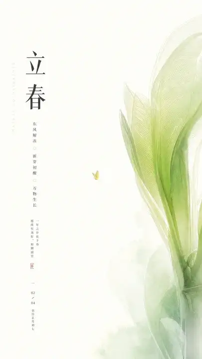立春萌芽问候