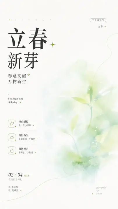 立春新芽信息图