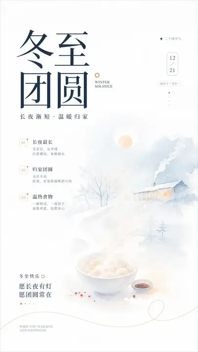 冬至团圆信息图