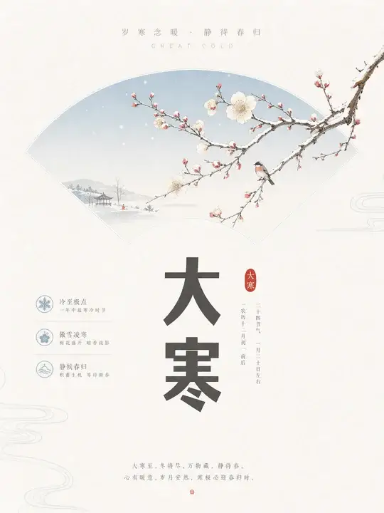 大寒节气海报
