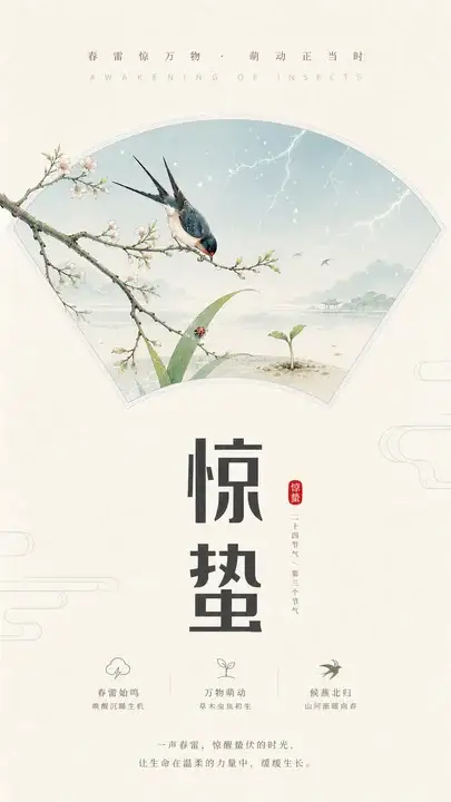 惊蛰节气海报
