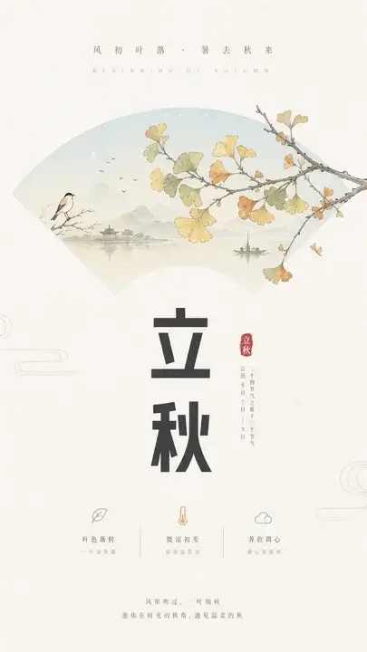 立秋节气海报