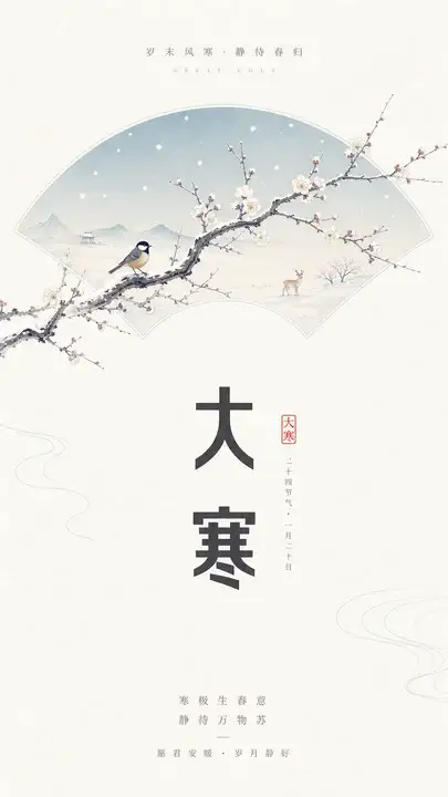 大寒节气海报