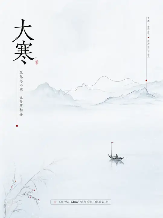 大寒节气海报