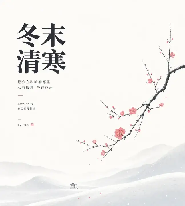 冬末问候卡