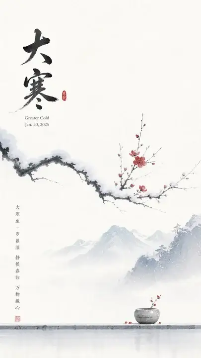 大寒梅枝