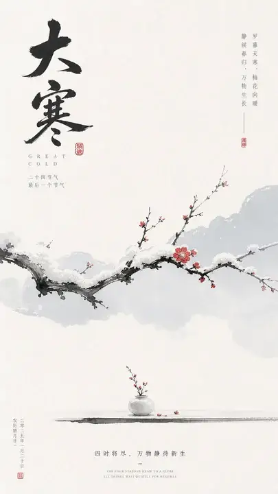大寒梅雪