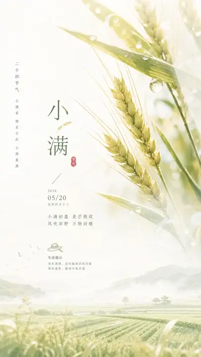 小满麦穗初盈