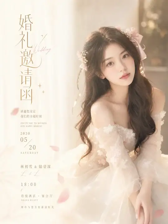 窗边誓言婚礼请柬