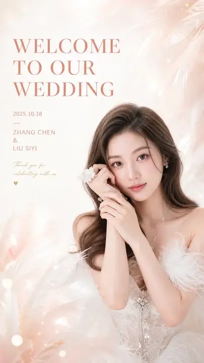 婚礼迎宾海报