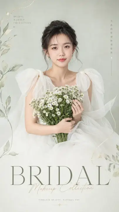 鼠尾草绿新娘妆造封面