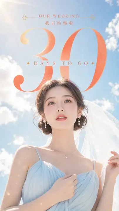 婚礼倒计时海报