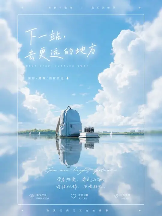 毕业季青春寄语海报
