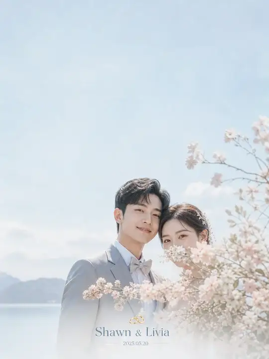 婚礼相册半遮