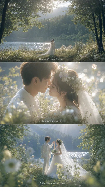 湖畔婚纱