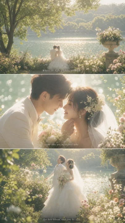 花园婚纱