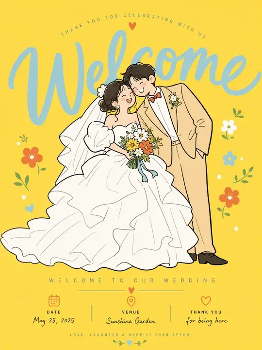 婚礼迎宾牌