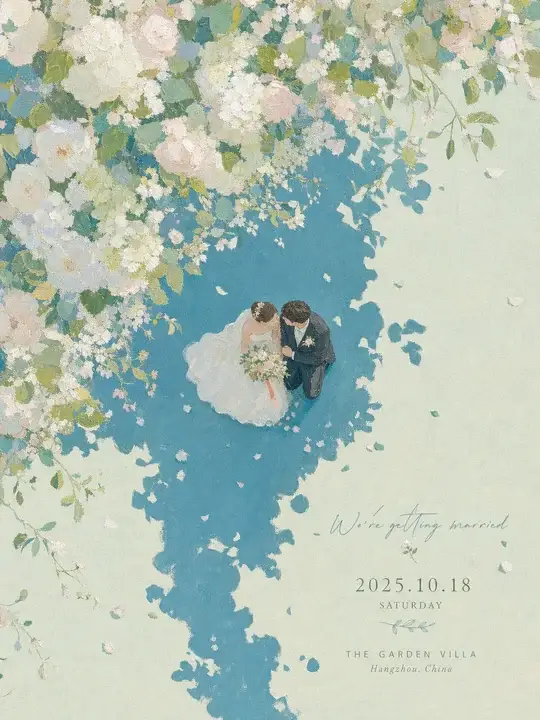 花园婚礼请柬
