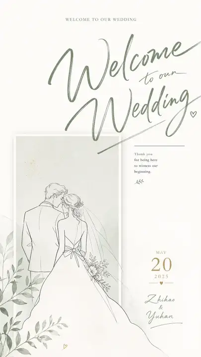 婚礼迎宾签到封面