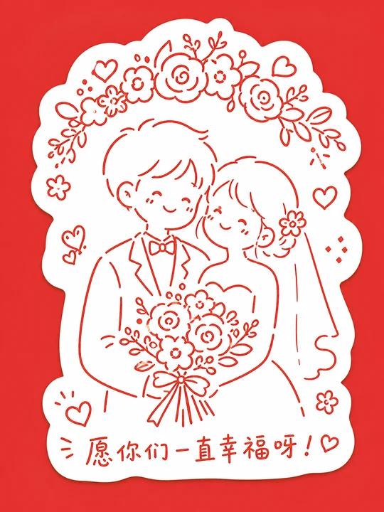 婚礼纪念贴纸