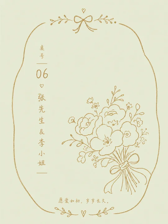婚宴桌牌纪念框