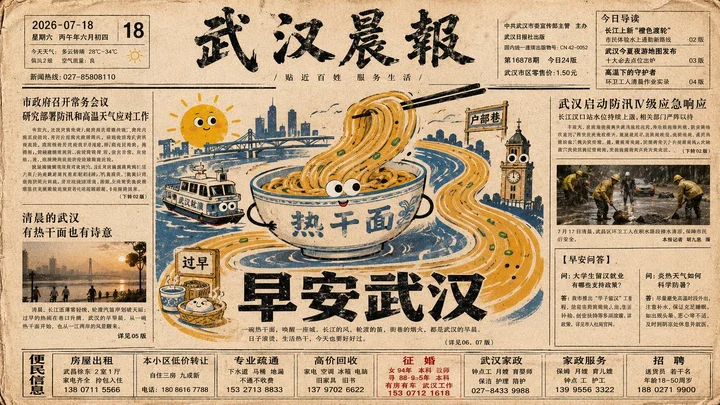 武汉热干面晨报