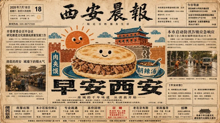西安肉夹馍晨报